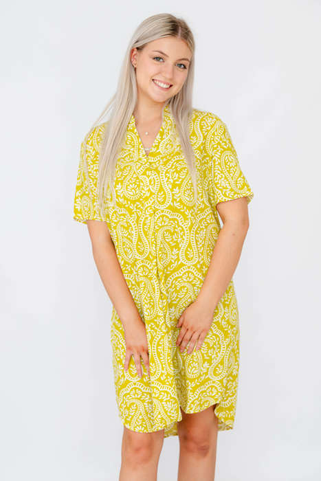 Robin Relaxed Oversized Short Sleeve Shirt Dress