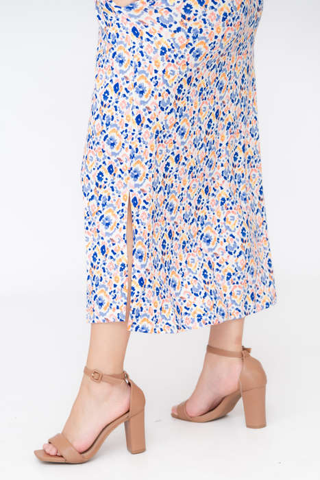 Teagan Floral Printed Sleeveless Maxi Dress With Pockets
