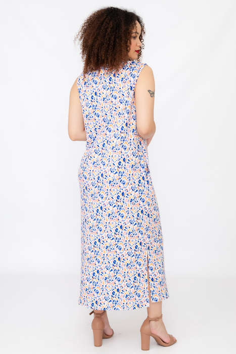 Teagan Floral Printed Sleeveless Maxi Dress With Pockets