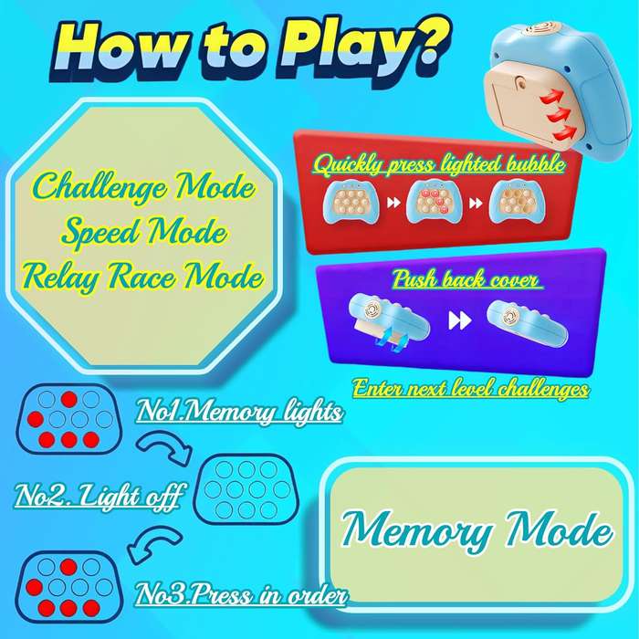 Pop The Target! Handheld Speed Pushing Game Machine