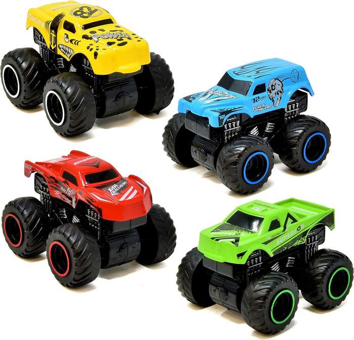 Pack Of 4 X Mini Monster Trucks