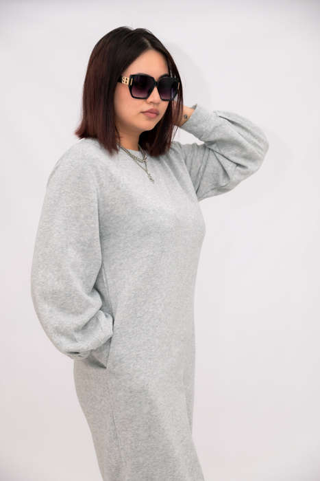 Dorothy Long Sleeve Midaxi Oversized Winter Sweater With Pockets