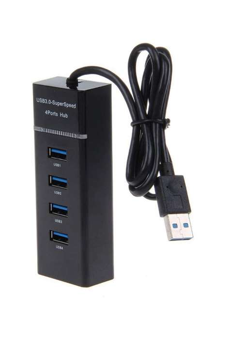 4 Port USB Hub High Speed USB 3.0: 5Gbps Data Hub
