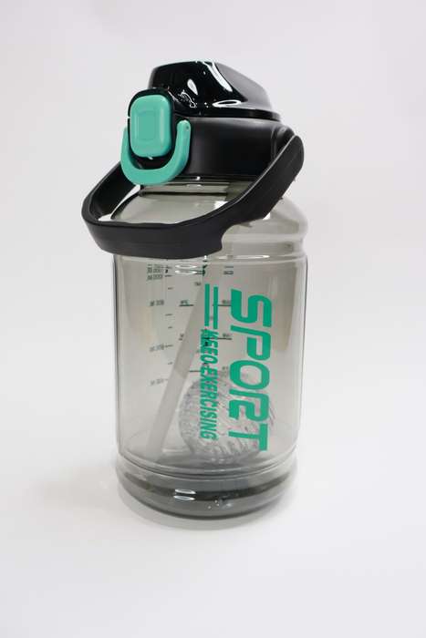 1500ml Gym Shaker Transparent Motivational Water Bottle