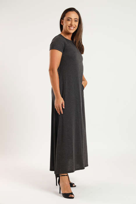 Mia Short Sleeve Maxi Dress With Pockets