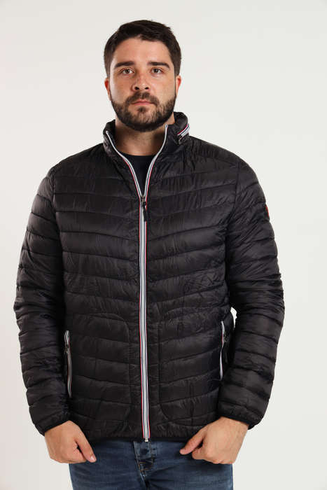 Mens Concealed Hooded Puffer Jacket With Easy Carry Bag