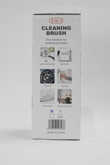 Rechargeable Electric Spin Magic Scrubber With 3 Heads &amp; LED Display