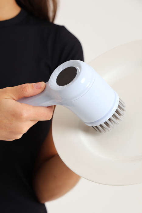 Rechargeable Electric Spin Magic Scrubber With 3 Heads &amp; LED Display