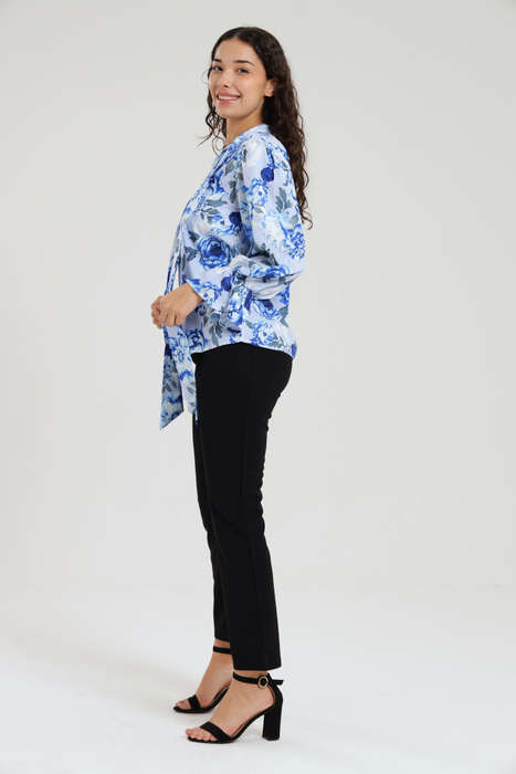 Alexa Floral Shirt &amp; Pants Modern Office Set