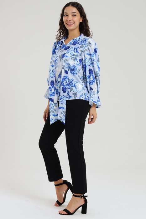 Alexa Floral Shirt &amp; Pants Modern Office Set