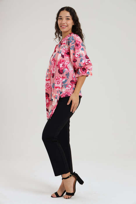 Alexa Floral Shirt &amp; Pants Modern Office Set