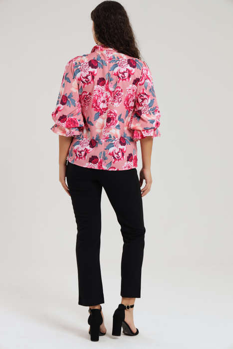Alexa Floral Shirt &amp; Pants Modern Office Set