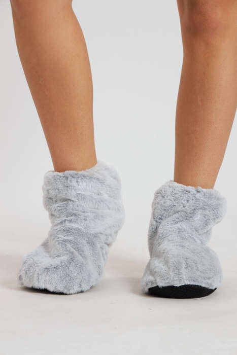 Huggle Snuggle Feet Warmer Microwave Heated Plush Fleece Winter Socks