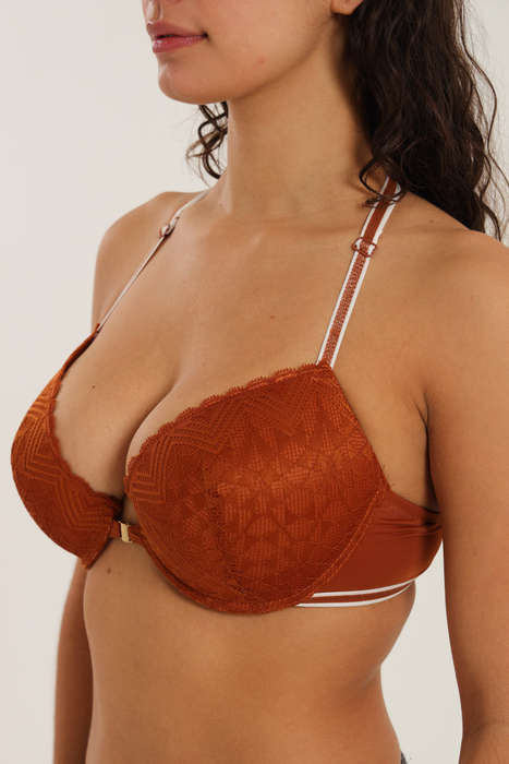 Senza Luxury Racerback Push-Up Lace Underwired Bra