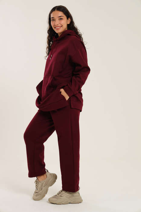 Skylar Hooded Fleece Lined Oversized 2 Piece Tracksuit Set