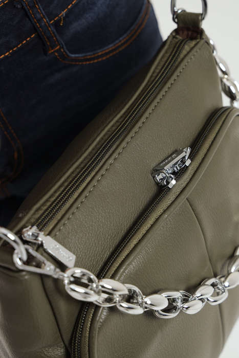 Chloe Crossbody Wide Strap Handbag Sling Bag With Chain Detail
