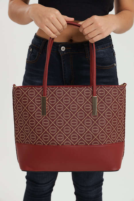 Ladies 3 Piece Set Faux Leather Handbag with Multiple Compartments