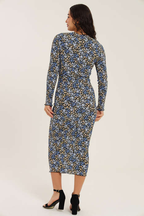 Nicolet Long Sleeve Bodycon Midaxi Evening Dress
