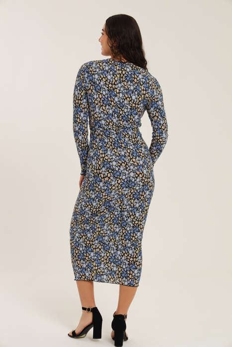 Nicolet Long Sleeve Bodycon Midaxi Evening Dress