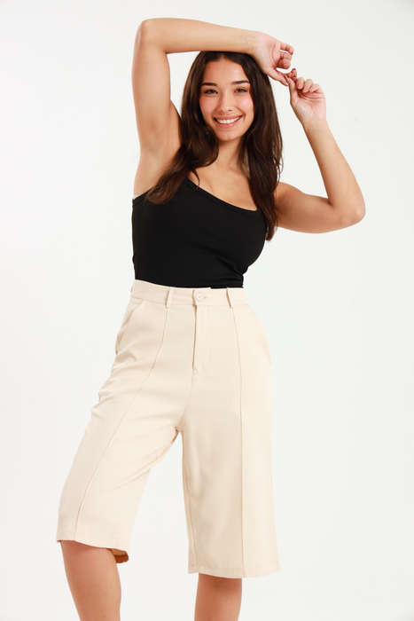 Andi Culottes Mid Length Casual Ladies Pants With Pockets