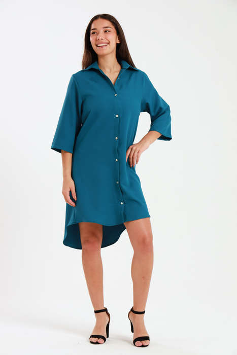 Ladies Amilia Button Down Shirt Dress