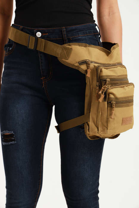 Senza Sport® Canvas Cross Body Luxury Travel Waist Leg Bag