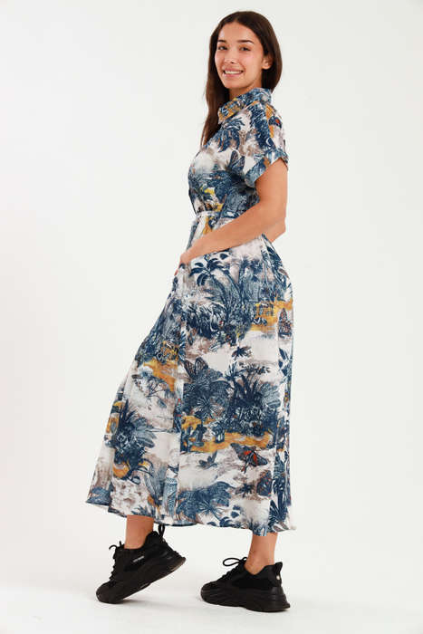 Victoria Flare Summer Short Sleeve Maxi Dress With Pockets