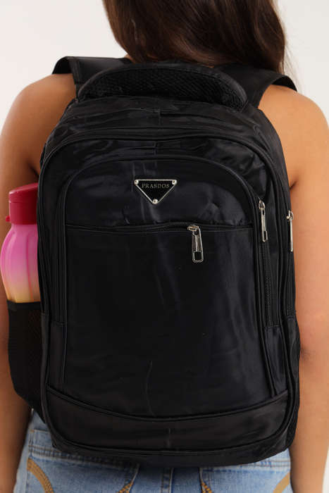 PRASDOS Kids Black School Bag With Multiple Compartments 400mm X 300mm