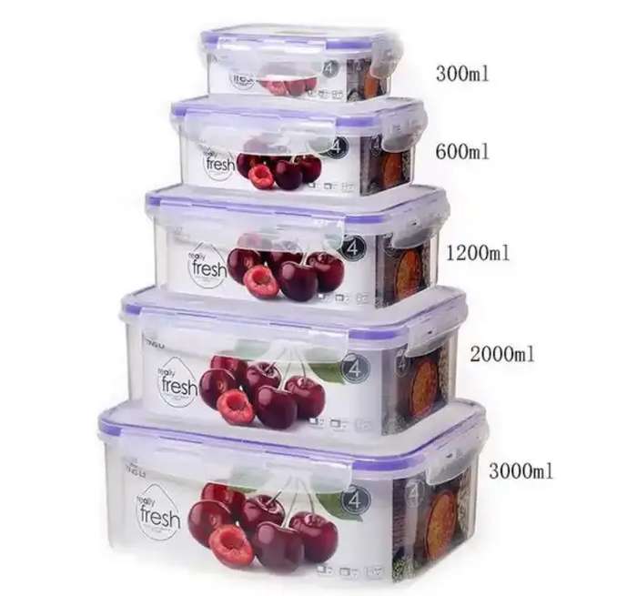 Senza®5pc Clip Food Storage Lunchbox Containers BPA Free
