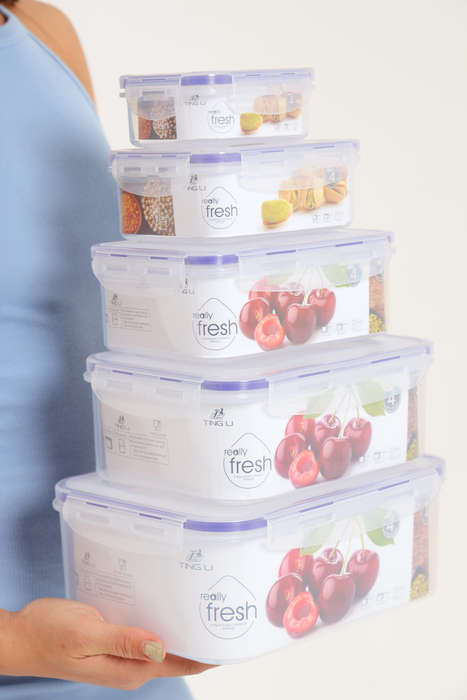 Senza®5pc Clip Food Storage Lunchbox Containers BPA Free