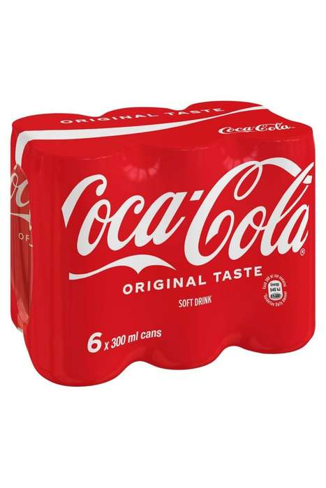 Coca Cola Soft Drink Can 6 X 300ml