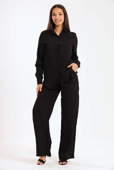 Essential Linen-Blend Relaxed Pant &amp; Shirt Set