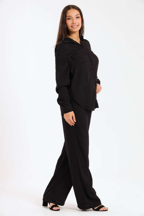 Essential Linen-Blend Relaxed Pant &amp; Shirt Set