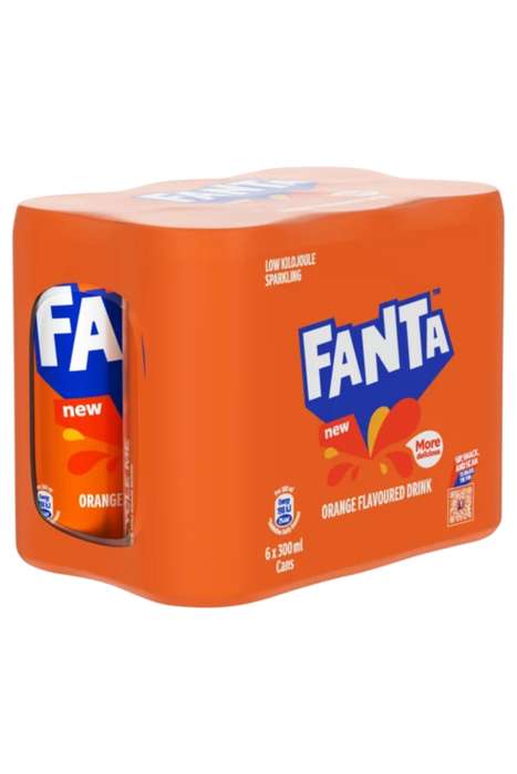 Fanta Orange Flavoured Sparkling Drink 6 x 300ml