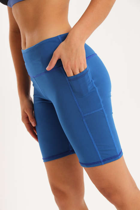 Ladies High Impact Biker Padel Shorts With Pockets