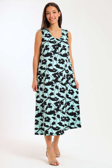 Ladies Sleeveless Midaxi Dress With Pockets