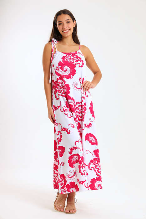 Adalyn Floral Printed Maxi Strappy Summer Dress