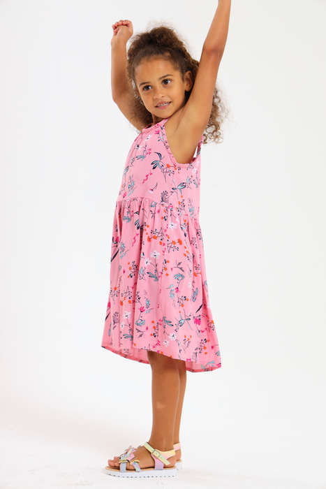 Girls Sleeveless Printed Summer Dress 2 to 7 Years