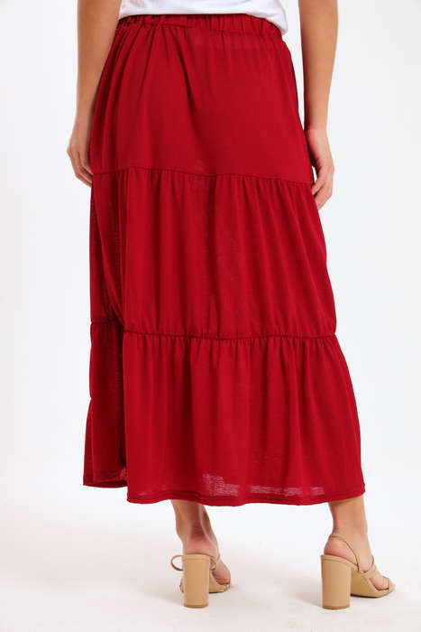 Kaylee High Waist Tiered Maxi Skirt