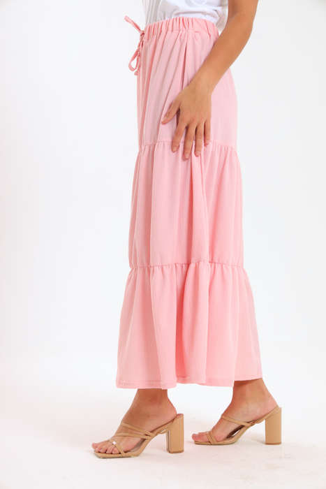 Kaylee High Waist Tiered Maxi Skirt