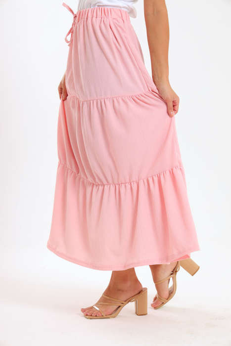 Kaylee High Waist Tiered Maxi Skirt