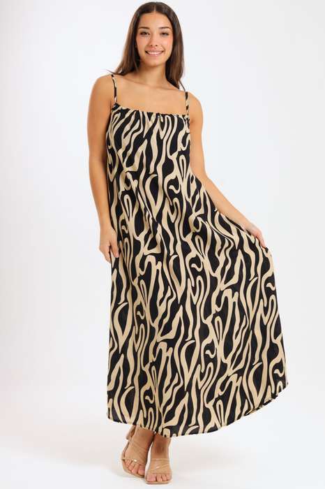 Ladies Lush Zen Maxi Strappy Summer Dress