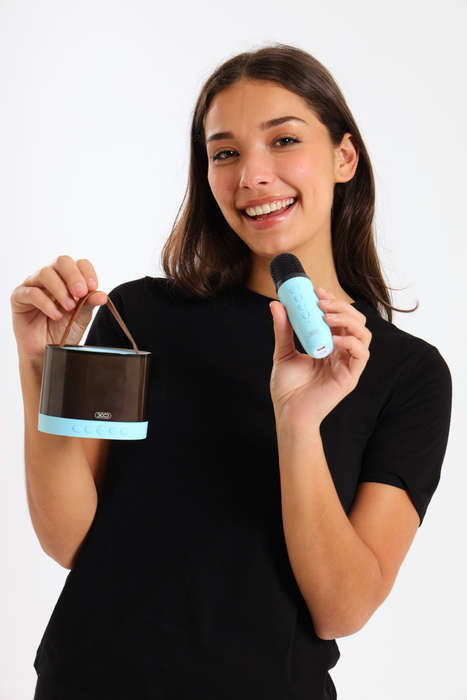 Mini Portable Karaoke Wireless Bluetooth Speaker with Microphone