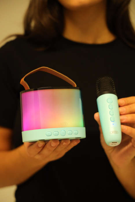 Mini Portable Karaoke Wireless Bluetooth Speaker with Microphone