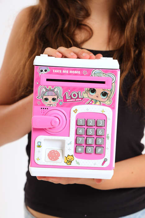 Secret Number Fingerprint Electronic Safe Bank For Kids