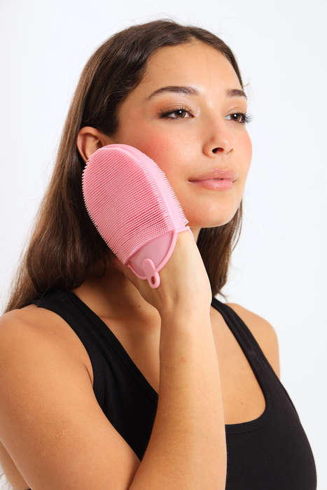 Senza® 3 Pack Silicone Shower Glove - Face Scrub Loofah
