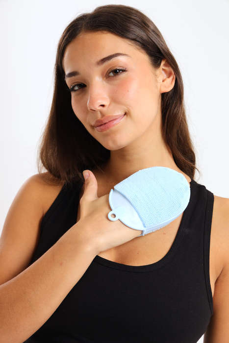 Senza® 3 Pack Silicone Shower Glove - Face Scrub Loofah