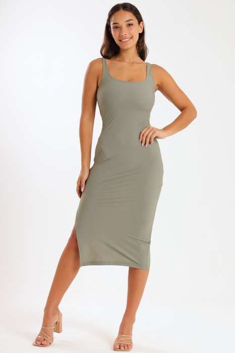 Chic Curve Sleeveless Strappy Bodycon Party Dress