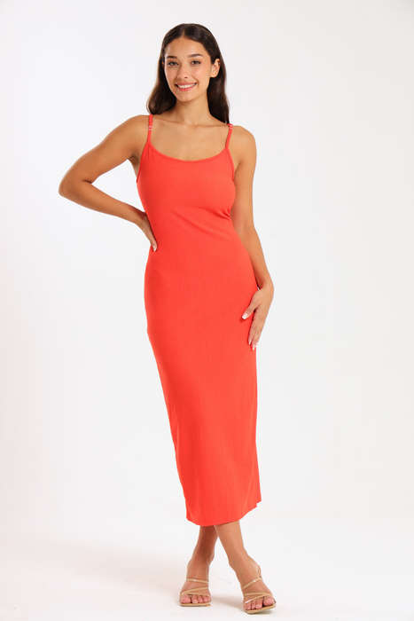 Danna Ladies Textured Strappy Summer Office Dress