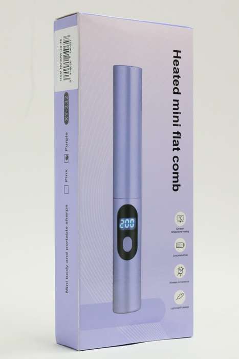 Senza® 2 In 1 Lazy Wireless Hot Comb Portable Mini USB Rechargeable Travel Hair Straightener